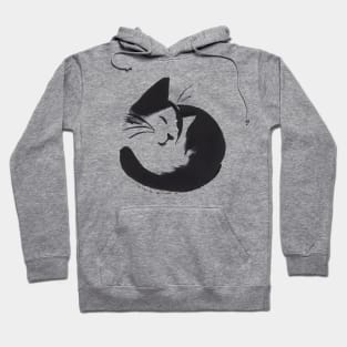 Cat sumi e art, japanese aesthetic Hoodie